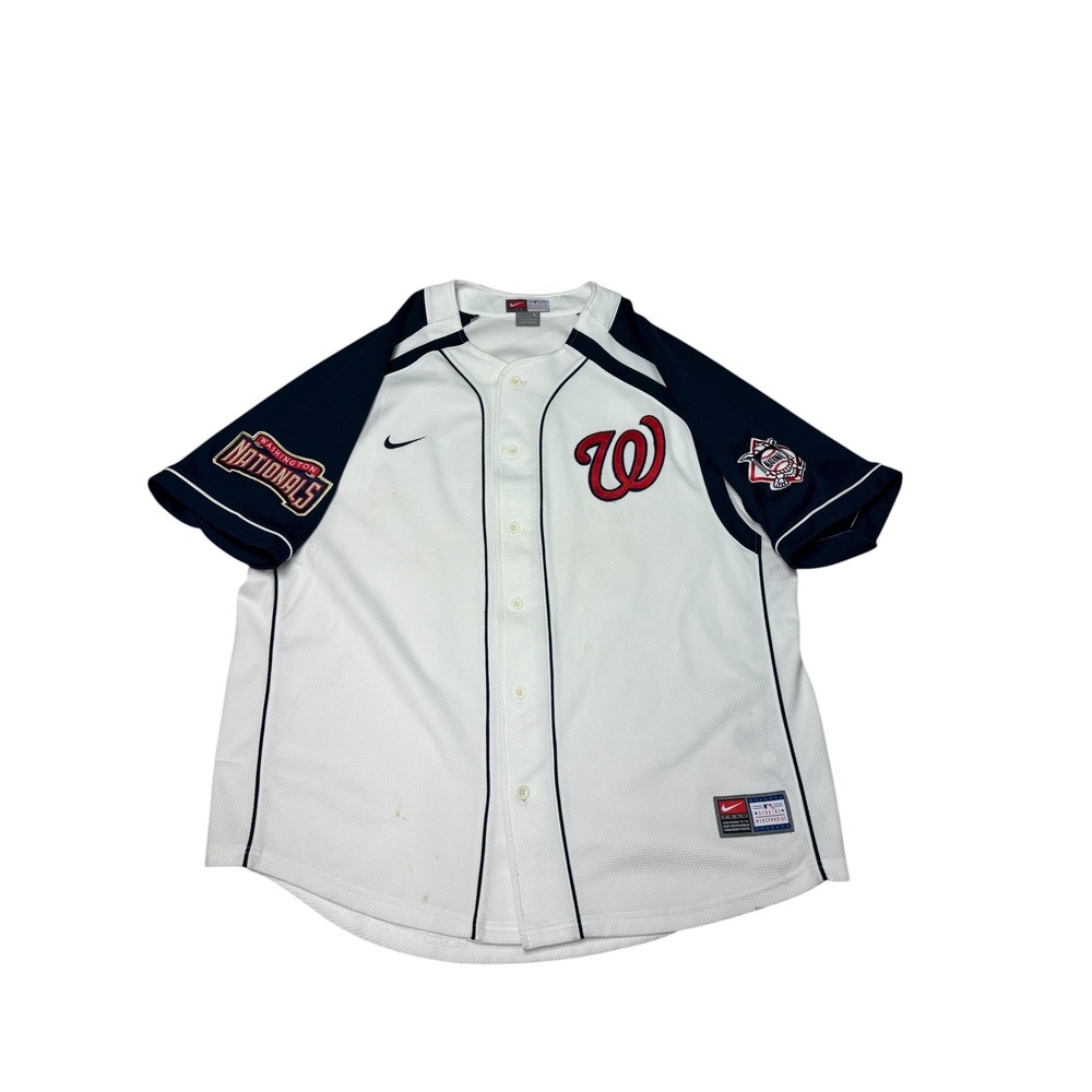 Nike Washington Nationals MLB Baseball Jersey Adult Large White Red Blue
